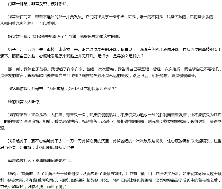 2020年中考滿分作文預(yù)測范文：?？冢瑐? title=